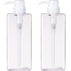 지앤와이 로션 펌프 공병 650ml, 투명, 2개