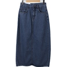 페이니 H라인 데님 롱 스커트