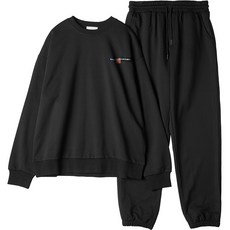  씨밀레 남성용 에브리 프린팅 오버핏 맨투맨 조거 팬츠 상하의 세트 