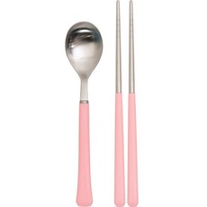라온누리 아동용 블루밍 컬러 수저세트, SOFT PINK, 숟가락 + 젓가락 1쌍, 1세트