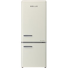BELLE 레트로 글라스 소형 냉장고 191L 방문설치, 크림, RC20ACM