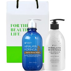 포고니아 모링가 바디워시 500ml + 큐어 인텐시브 바디 밤 로션 500ml 선물세트, 1세트