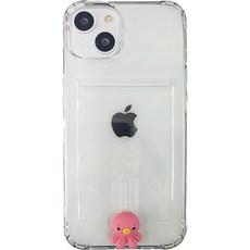 폰데코 츄릅 투명 카드슬라이드 젤리 휴대폰 케이스