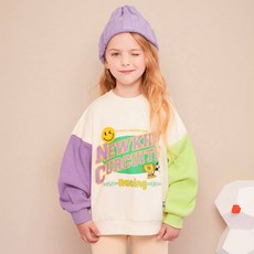 젤리스푼 아동용 루즈핏 써킷 배색 왕기모 티셔츠