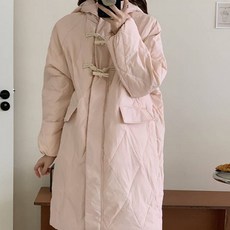 메이첼 여성용 다이아 후드 더플 패딩 코트 01702