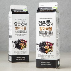 건국유업 검은콩과 발아곡물 우유, 900ml, 2개