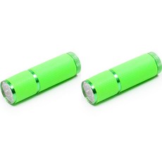 口袋手持彈出式彩色露營登山帶一鍵式手電筒, 2個, 綠色