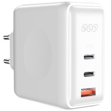 QCY GaN PD 65W 멀티 고속충전기, 화이트, 1개