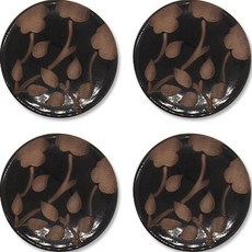 고급 큐빅 가디건 코트 단추 30mm, 꽃3(브라운), 4개