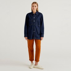 베네통 데님 블라우스 52CLDQ022905