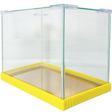 아쿠아테라 콘페티 컬러엣지 수조 어항 + 유리 커버, 옐로우, 1개