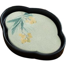 Mabsop Shop陶瓷雲朵形狀傳統茶杯墊 RK_895, 1個, 枇杷