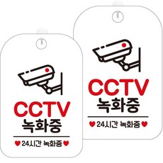 제제데코 표지판 화이트 30cm, 2개, HA603 CCTV 녹화중 1