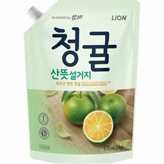 참그린 청귤 산뜻 설거지 주방세제 리필, 1kg, 1개