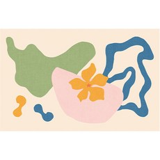 하이어리 모던 인테리어 발매트 01번, 베이지그린