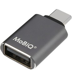 모비큐 C 타입 USB 3.2 to A타입 변환 OTG 10Gbps 고속 미니 젠더 스페이스 그레이, EM-CTA1P - ifiusb