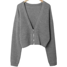 여성용 브라인 박시핏 딥 집업 니트 cpnt4296k2c