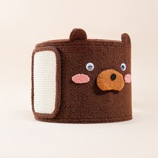 큐러스펫 고양이 숨숨집 스크래쳐 곰돌이 캣타워 1단, 혼합색상, 1개