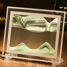 참리빙 모래멍 3D 액자, 흑백녹