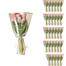 심플 라인 꽃 포장지 L, 베이지, 50개