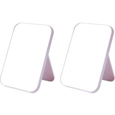 모든양품 접이식 휴대가 간편한 탁상 거울 2p, 핑크