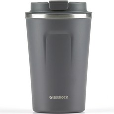 글라스락 클립형 텀블러, 그레이, 350ml, 1개