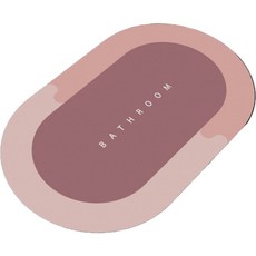 마크하스 규조토 라운드 욕실 매트, 핑크, 1개