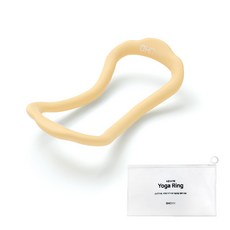 Ohgym 皮拉提斯小腿按摩環Jenring柔軟瑜珈環, 米色