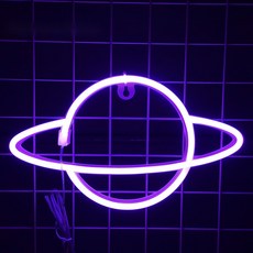 마켓피아 LED 인테리어 네온 무드등, 09 행성 퍼플