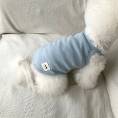 매그독 강아지 베이비 민소매 티셔츠, 블루