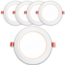 가온엘이디 LED 다운라이트 12W, 화이트(매입등), 전구색(조명), 5개
