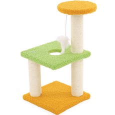 Gatto登山架2層抓板貓屋, 黃色, 1個