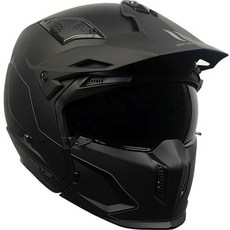 엠티헬멧 스트리트파이터 오토바이 오프로드 하프페이스 젯트 헬멧 무광, 블랙
