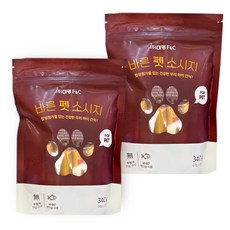 강아지 합성첨가물NO 건강한 소세지 20p, 2개, 340g