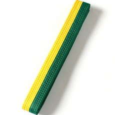 My Link跆拳道腰帶腰帶, 黃色+綠色, 1入