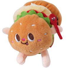 Dadaland 速食娃娃鑰匙圈, 大漢堡款, 12cm, 1個