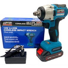 주피터 전동 임팩트 충전 임팩드라이버 드릴 + 하드 케이스 + 3.0 베터리 + 어댑터 세트 JDI18P, 1세트