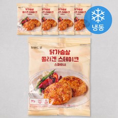 브랜드닭 콜라겐 스테이크 스파이시 (냉동), 100g, 5개