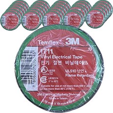 Temflex 3M 전기 절연테이프, 30개
