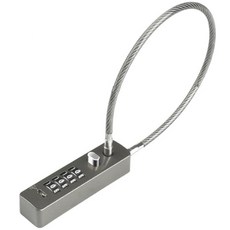 TravelCube 優質安全不鏽鋼4轉盤長型鍊條鎖 銀色 30cm, 1個