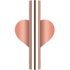 북유럽 스타일 벽 꽃꽂이 꽃병 장식, 로즈골드하트