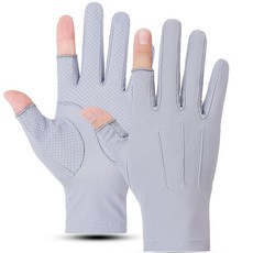 Tingall 戶外野營登山多用途防滑手套雙手套組, Finger Gray, 1組