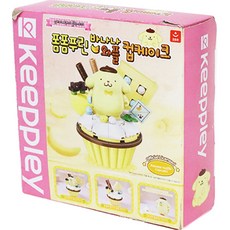 폼폼푸린 산리오 블록 바나나 와플 컵케이크 피규어, 1개