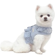 펫츠랜드 강아지 루나 프릴 하네스, 밀키블루