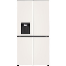 LG전자 디오스 오브제 얼음정수기 글라스 4도어 노크온 냉장고 방문설치