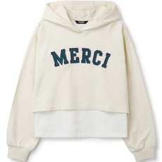 레노마주니어 여아용 박시핏 레이어드 크롭 후드 티셔츠 R2339T150 상품 이미지