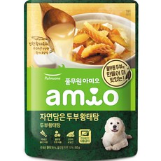 풀무원 강아지 아미오 자연담은 두부황태탕, 생선, 80g, 3개 - 강아지떡국