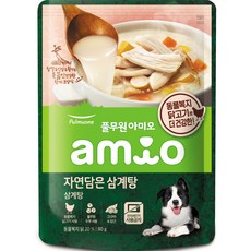 풀무원 강아지 아미오 자연담은 삼계탕, 닭, 80g, 3개