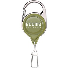 BOOMS FISHING 伸縮鑰匙圈, 綠色