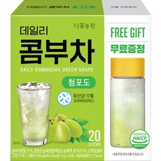 Danongwon 每日康普茶隨身包 青葡萄口味, 5g, 20條, 1盒
